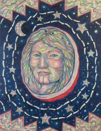 Painting of an abalone woman