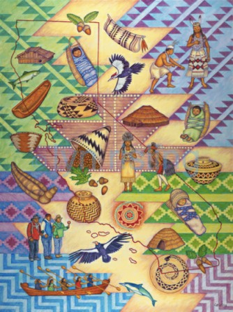 Lyn's painting depicting her tribal heritage